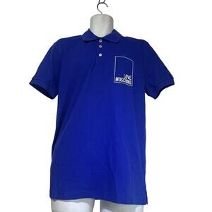 love moschino blue polo shirt Size M